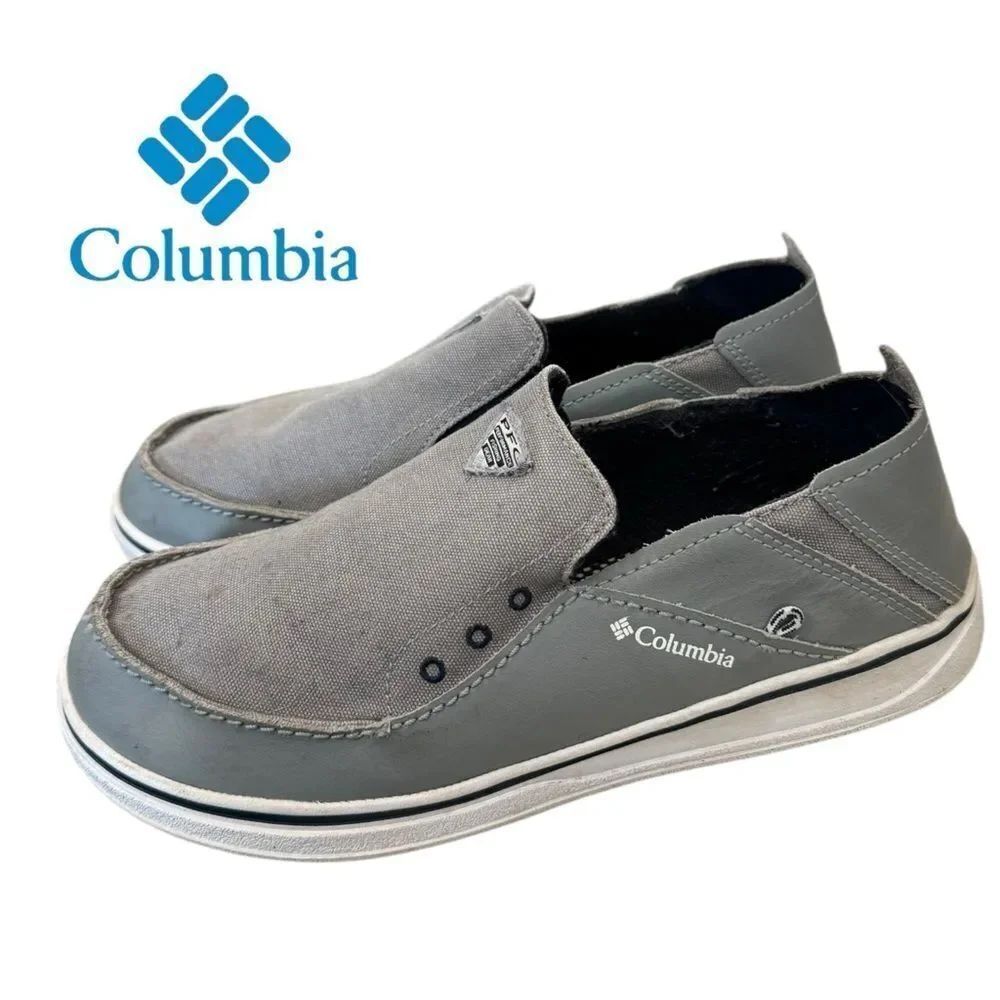 Columbia Boys PFG Bahama BY1095-036 Gray Slip On Casual Shoes Sneakers 7
